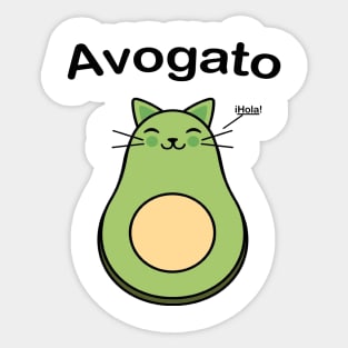 Womens Avogato Funny T Shirt Avocado Cat Cute Cat Face Novelty Tee Sticker